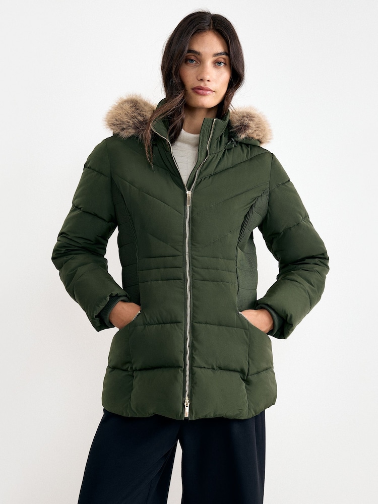 Phase Eight Green Amber Short Puffer Coat - Image 1 of 7
