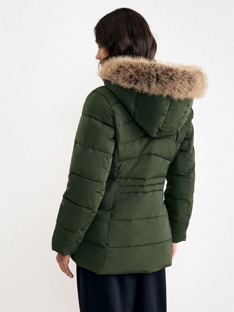 Phase Eight Green Amber Short Puffer Coat - Image 2 of 7