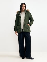 Phase Eight Green Amber Short Puffer Coat - Image 3 of 7