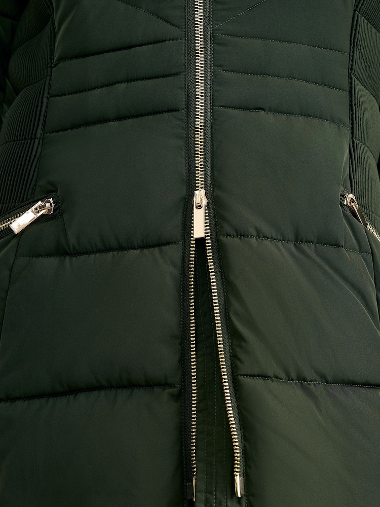 Phase Eight Green Amber Short Puffer Coat - Image 7 of 7