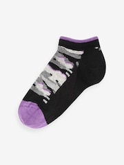 Black Bright Camo 7 Pack Cotton Rich Trainer Socks - Image 2 of 8