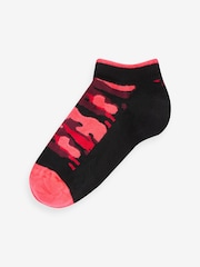 Black Bright Camo 7 Pack Cotton Rich Trainer Socks - Image 7 of 8
