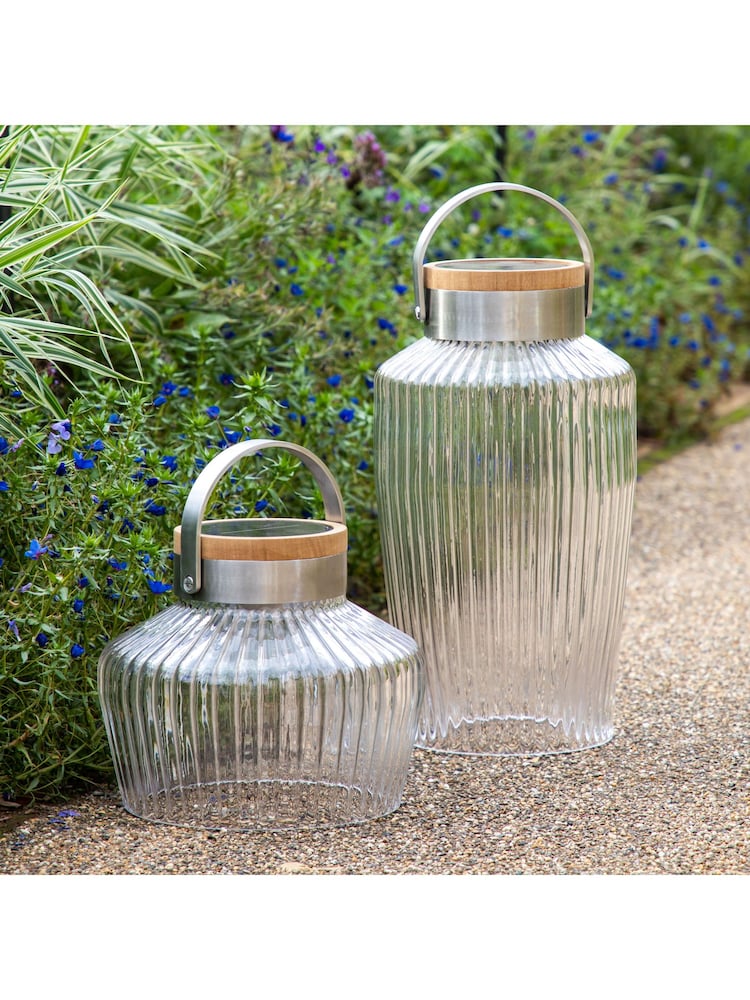 Gallery Clear Garden Large Meigh LED Solar Lantern - Image 2 of 5