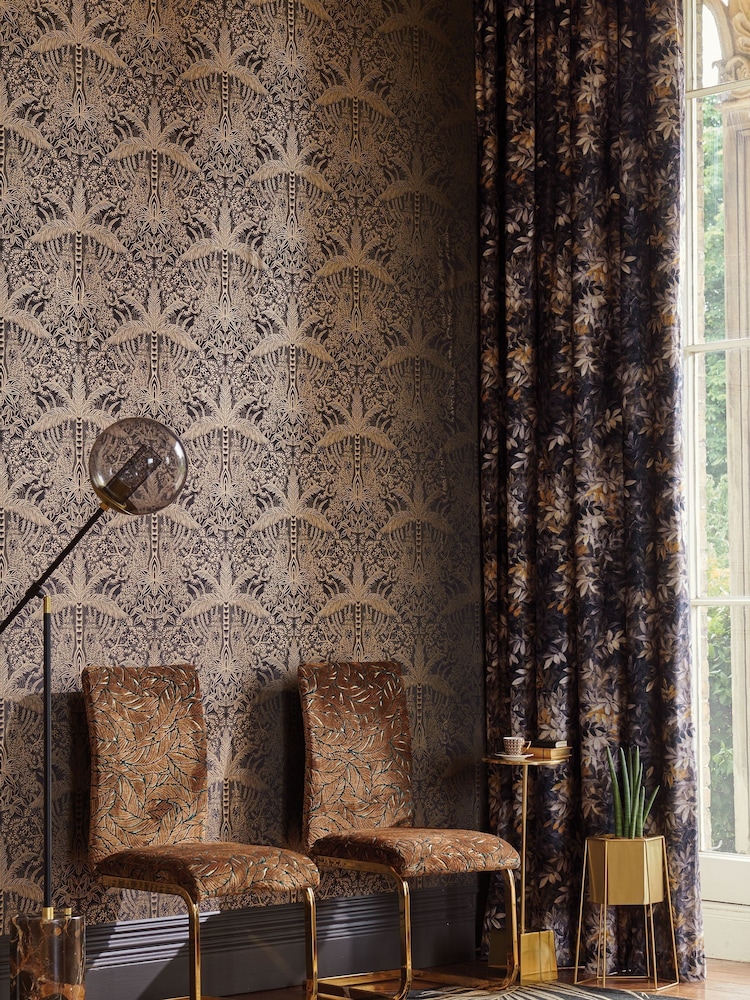 Clarke & Clarke Antique/Noir Leopardo Print Exotica 2 10M Wallpaper - Image 1 of 2