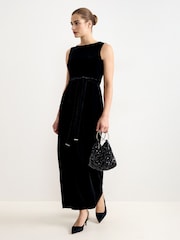 Phase Eight Black Sequin Clutch Bag - Image 3 of 7