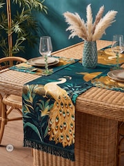 Joe Browns Blue Gilded Peacocks Table Runner - Image 5 of 5