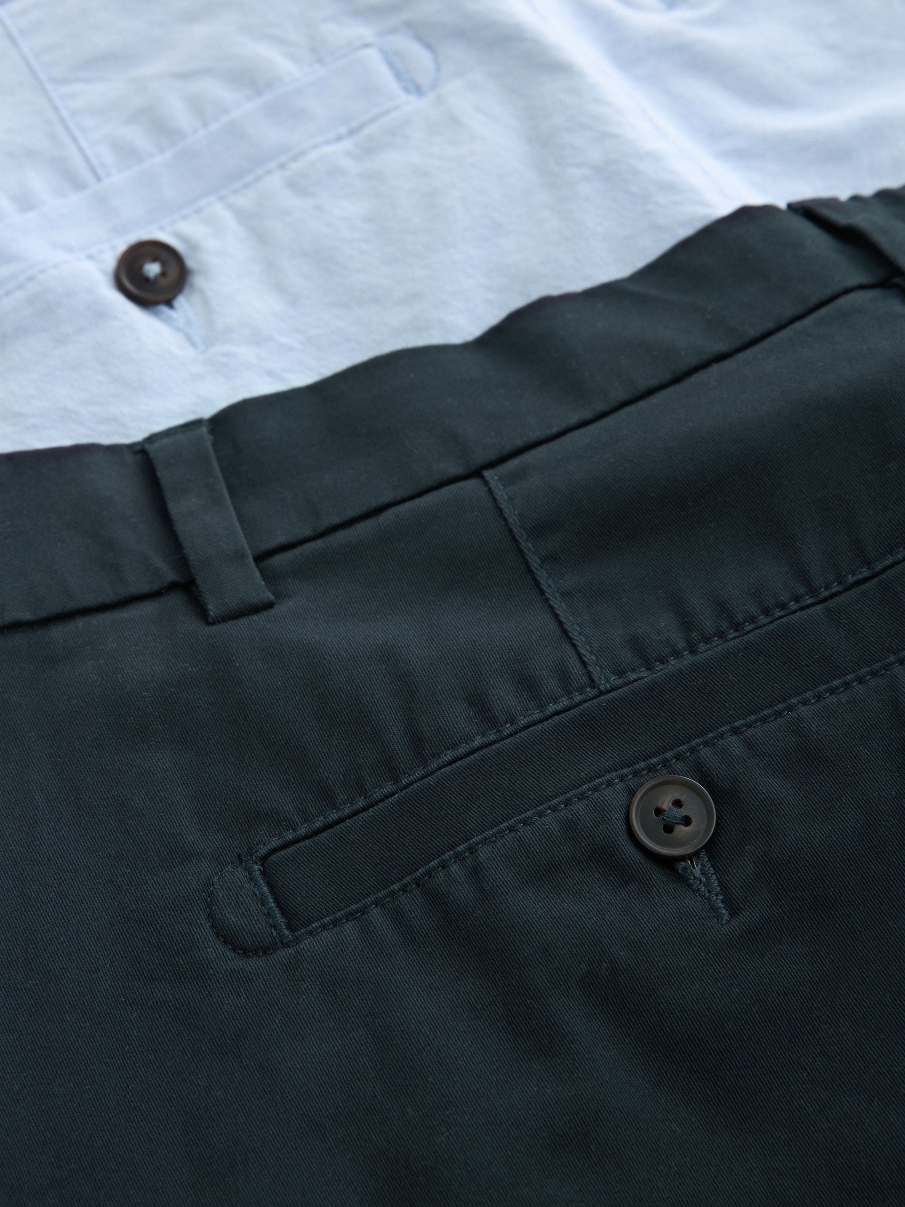 Buy Navy/Light Blue Oxford Straight Fit Stretch Chino Shorts