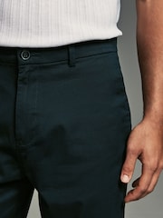 Navy/Light Blue Oxford Straight Fit Stretch Chino Shorts 2 Pack - Image 7 of 13