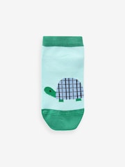 Pastel Safari Animals Cotton Rich Trainer Socks 7 Pack - Image 8 of 8