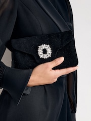 Phase Eight Black Sparkle Clutch Bag - Image 6 of 7