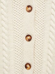 Mango Nude Buttoned Knit Braided Cardigan - Image 6 of 6