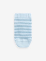 Neutral/Blue Bears Cotton Rich Trainer Socks 7 Pack - Image 7 of 8