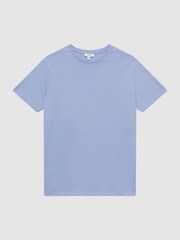 Reiss Cornflower Blue Bless Crew Neck T-Shirt - Image 2 of 6