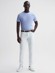 Reiss Cornflower Blue Bless Crew Neck T-Shirt - Image 3 of 6