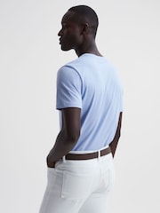 Reiss Cornflower Blue Bless Crew Neck T-Shirt - Image 5 of 6