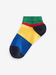 Bright Rainbows/Stripe Cotton Rich Trainers Socks 5 Pack - Image 4 of 6