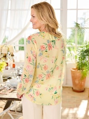 Cotton Traders Yellow Ruffle Blouse - Image 2 of 4