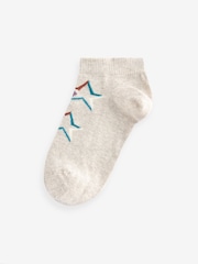 Tonal Stars Cotton Rich Trainer Socks 7 Pack - Image 4 of 8
