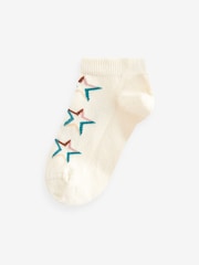 Tonal Stars Cotton Rich Trainer Socks 7 Pack - Image 6 of 8