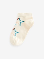 Tonal Stars Cotton Rich Trainer Socks 7 Pack - Image 8 of 8