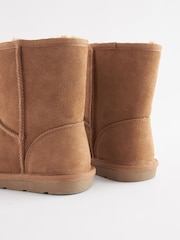 Tan Brown Tall Warm Lined Water Repellent Suede Pull-On Boots - Image 8 of 10