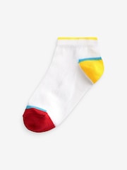 Bright Colourblock Cotton Rich Trainer Socks 7 Pack - Image 8 of 8
