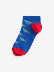 Bright Dinosaurs Cotton Rich Trainer Socks 7 Pack - Image 4 of 8