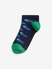 Bright Dinosaurs Cotton Rich Trainer Socks 7 Pack - Image 5 of 8