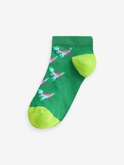 Bright Dinosaurs Cotton Rich Trainer Socks 7 Pack - Image 6 of 8