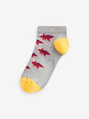 Bright Dinosaurs Cotton Rich Trainer Socks 7 Pack - Image 8 of 8