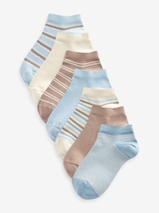Nevtralna/modra s črtami - Nogavice Cotton Rich Trainers 7 Pack - Slika 1 iz 8