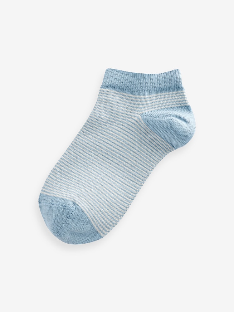 Nevtralna/modra s črtami - Nogavice Cotton Rich Trainers 7 Pack - Slika 8 iz 8