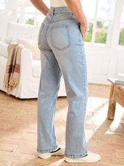 Cotton Traders Blue Straight Leg Jeans 27" - Image 3 of 4