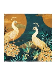 Joe Browns Blue Gilded Peacocks Pack Of 4 Napkins - Image 3 of 4