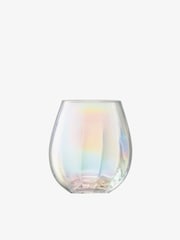 LSA International Set of 2 Mother of Pearl Tumbler Glasses rim. - Image 2 of 3