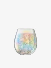 LSA International Set of 2 Mother of Pearl Tumbler Glasses rim. - Image 3 of 3