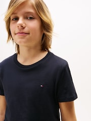 Tommy Hilfiger Navy Blue Basic T-Shirt - Image 4 of 5