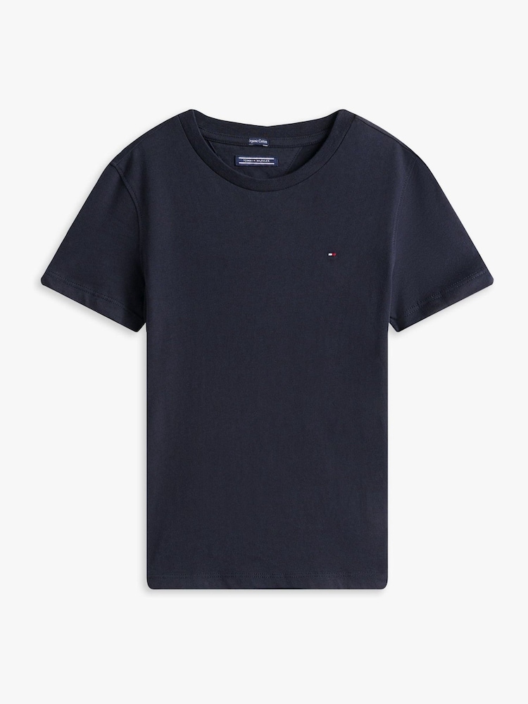 Tommy Hilfiger Navy Blue Basic T-Shirt - Image 5 of 5