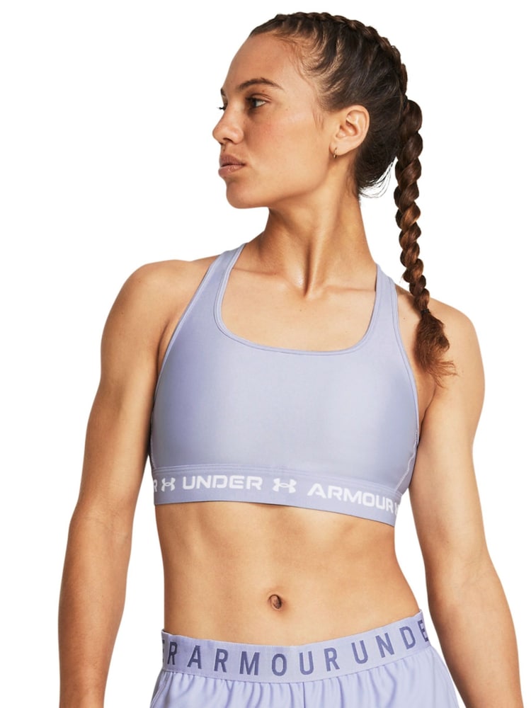 Under Armour Lilac Purple Crossback Mid Support Bra - Image 1 of 4