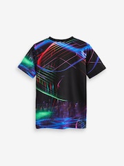 Black Controller All-Over Print Short Sleeves 100% Cotton T-Shirt (3-16yrs) - Image 2 of 3