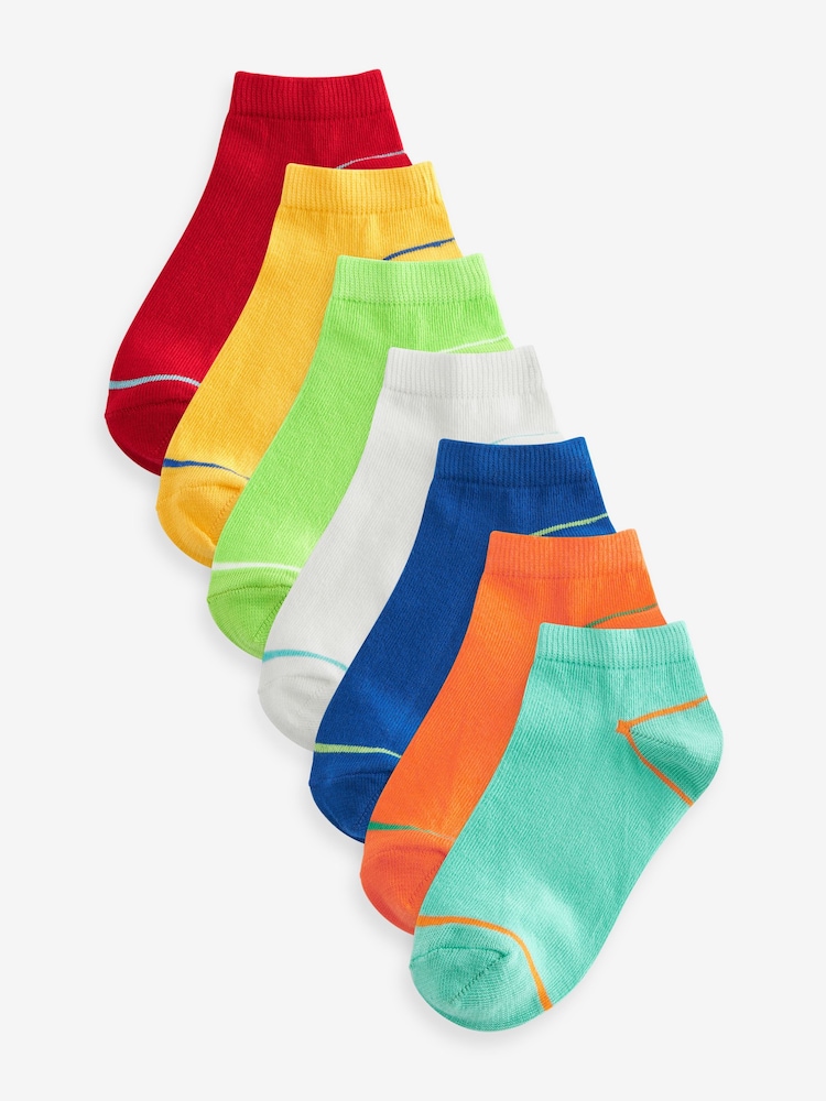 Rainbow Brights Rich Trainers Socks 7 Pack - Image 1 of 1