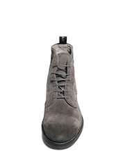 AllSaints Grey Harland Lace-Up Suede Boots - Image 3 of 6