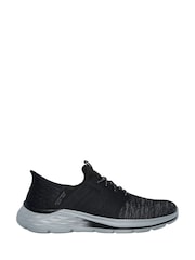 Skechers Black Garner Newick Slip In Trainers - Image 1 of 5