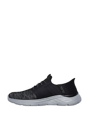 Skechers Black Garner Newick Slip In Trainers - Image 2 of 5