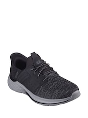 Skechers Black Garner Newick Slip In Trainers - Image 3 of 5