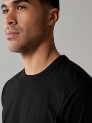 Noir - Manches courtes - Basic Crew Neck Regular Fit T-Shirt - Image 4 of 7