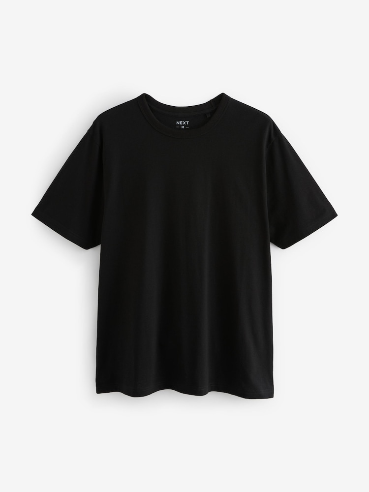 Noir - Manches courtes - Basic Crew Neck Regular Fit T-Shirt - Image 5 of 7