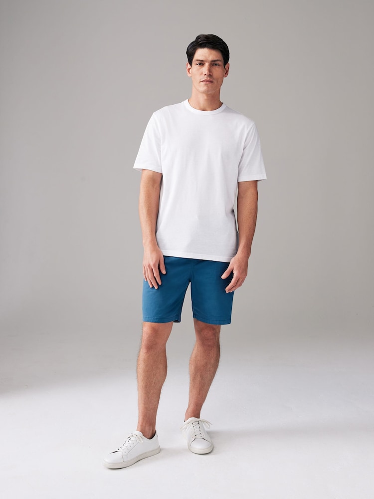 White Short Sleeve Basic Crew Neck Regular Fit T-Shirt - Image 2 of 7