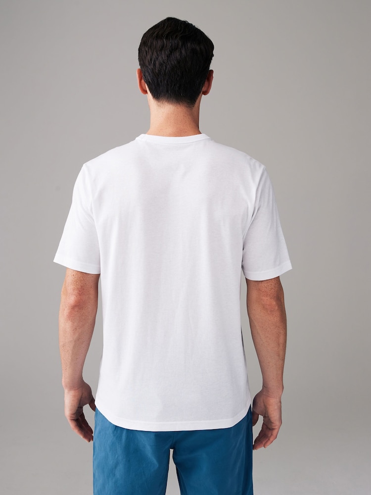 Blanc - Manches courtes - Basic Crew Neck Regular Fit T-Shirt - Image 4 of 7