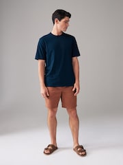 Navy Blue Short Sleeve Basic Crew Neck Regular Fit T-Shirt - Image 2 of 7